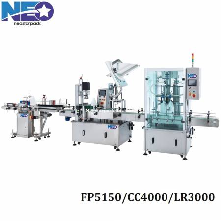 Chemical products filling capping labeling machine